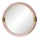 Mid-Century Modern Round Torchon-Torciglione Murano Glass Mirror in Barovir