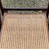 Set of 4 folding chairs wood and canning of the 70s