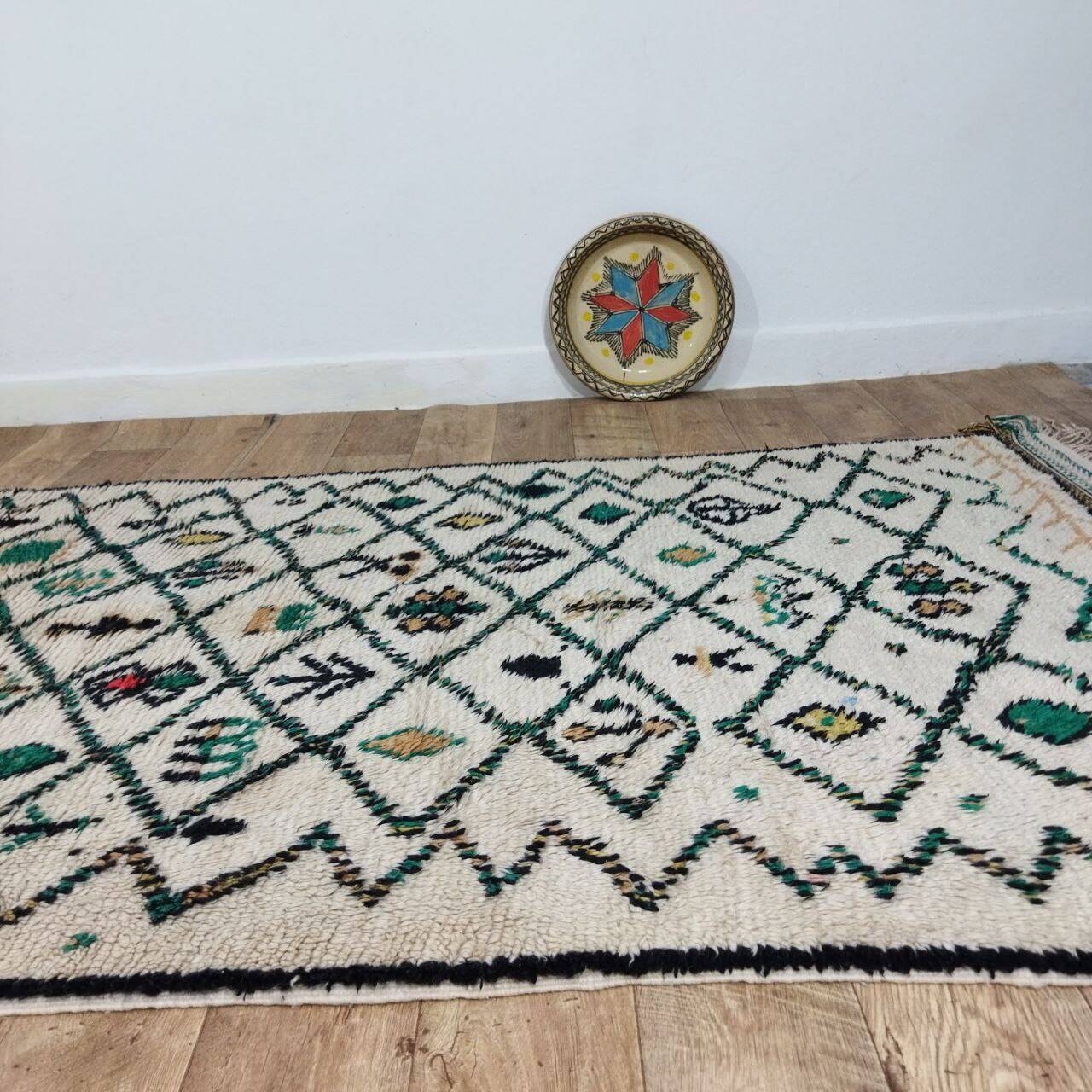 Vintage Berber abstract rug 375 X 132 CM