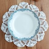 Mounted plate, Saint-Amand ironstone compote dish, Lucy