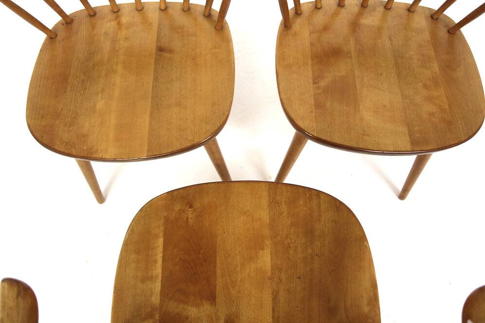 Set of 3 "Småland" chairs, Yngve Ekström, Sweden, 1970