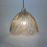 Peil & Putzer glass leaf hanging lamp , 1970’s