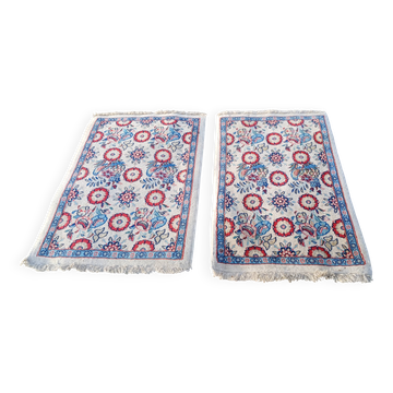 Pair of Persian Afir wool rugs hand knotted