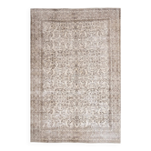 7x10 Beige & Brown Floral Vintage Rug 210x308Cm SK 240522