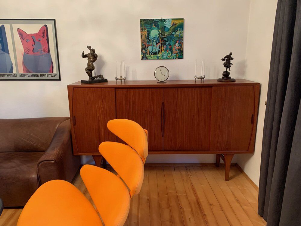 Danish highboard by Henning Kjaernulf for Bruno Hansen, 1960s