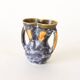 Grey and mustard Vallauris vase