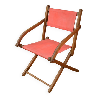 Chaise de plage pliante vintage 1960