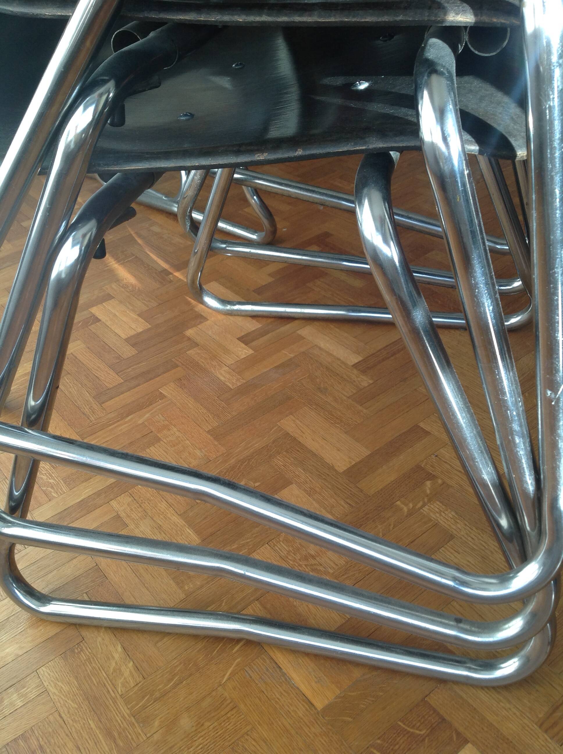 Six vintage Pagholz (or pagwood) Flötotto chairs (high back)