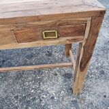 Bureau en bois massif bicolore