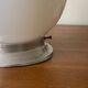 White opal glass globe ceiling light 15 cm wall lamp with aluminium base