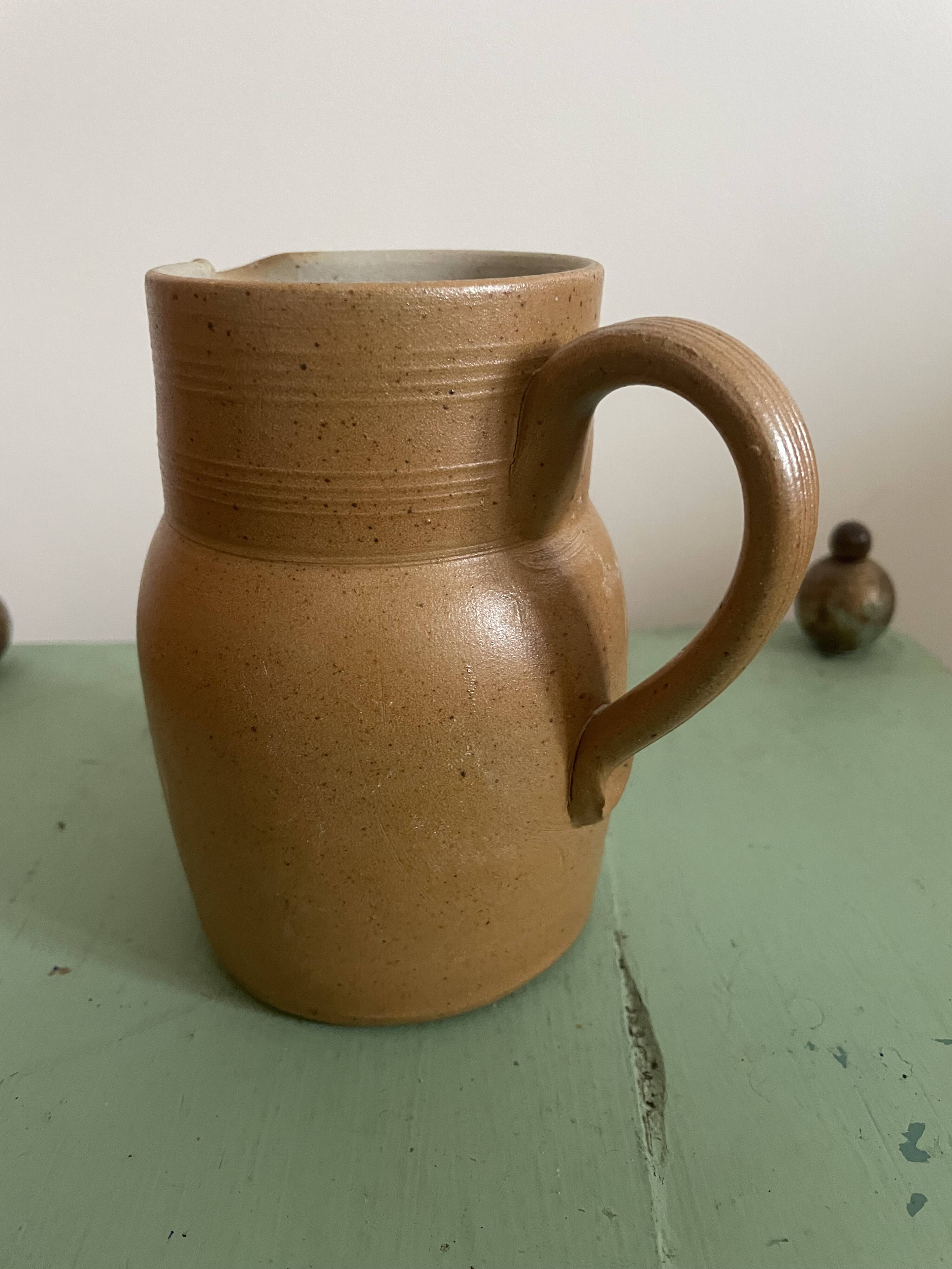 Small old Berry sandstone pitcher