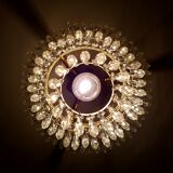 Chandelier 3 rows of crystal pendants