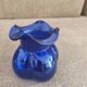 Small cobalt blue Scandinavian round vase