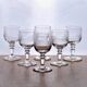 Antique 19th century mouth-blown glasses with gadroon carving