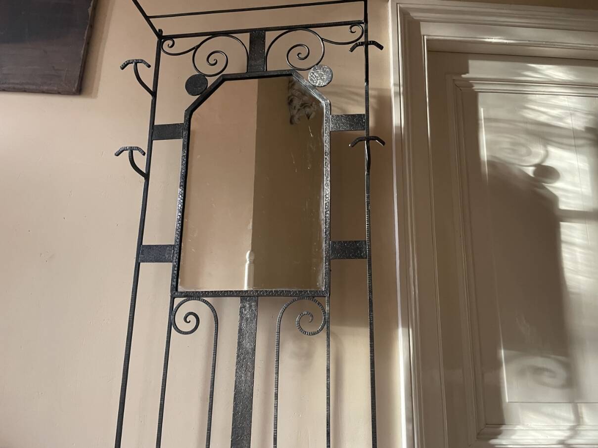 Porte-manteau mural sur pied art déco