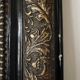 Antique Louis Philippe mirror in black and gold, 93X68cm