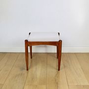 Edmund Homa stool beige-cream seat - structural fabric