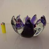 Large Italian bowl in purple Murano glass, 1960s