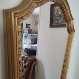 Golden resin mirror in Baroque style from the 70s/80s