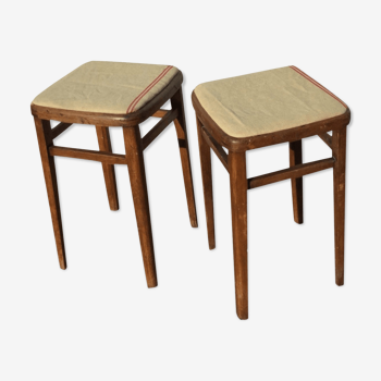 Pair of refurbished vintage stool