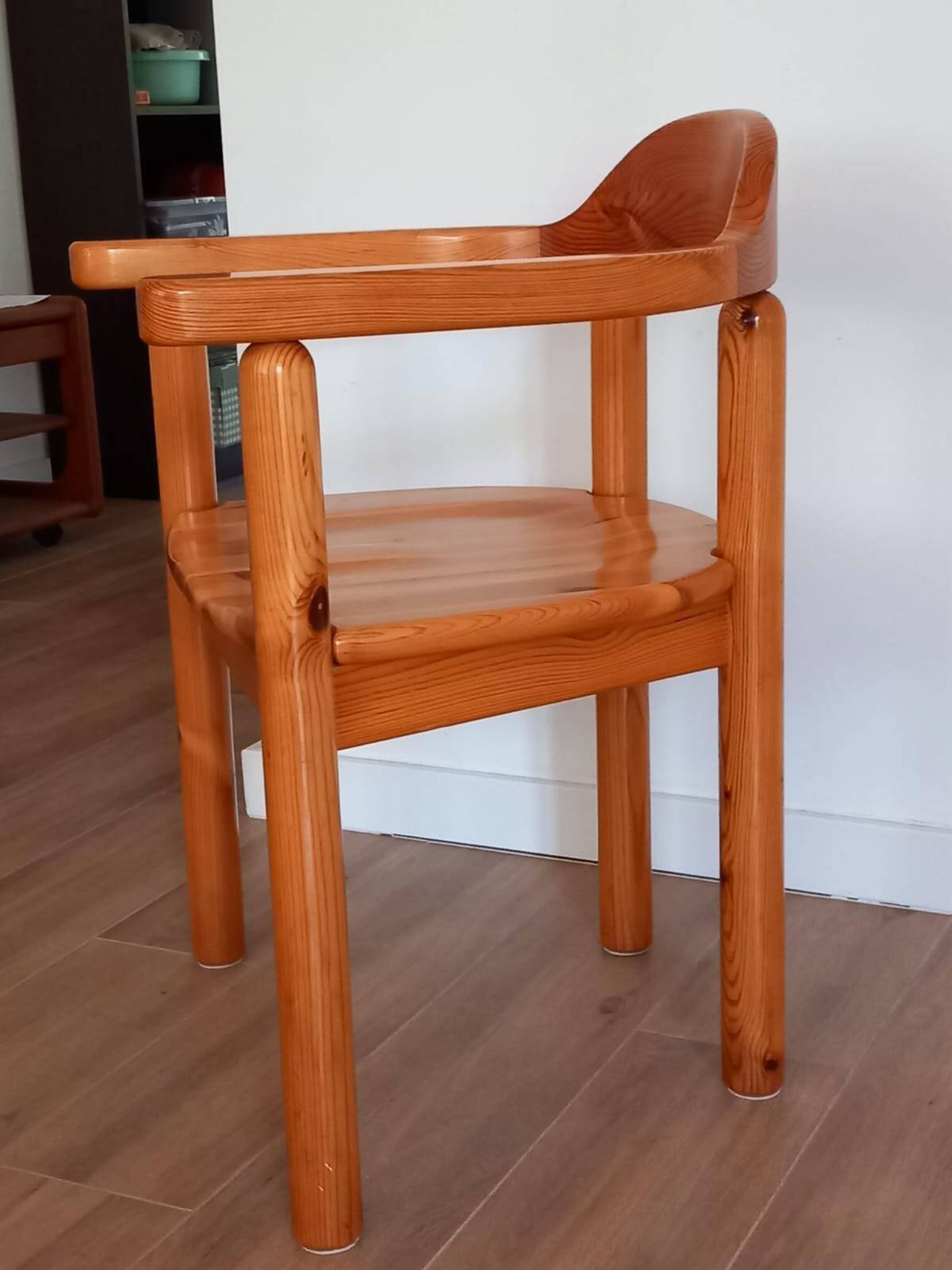 Chaise danoise en pin des années 1980
