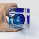 Sommerso Murano blue vase 1960