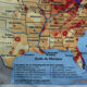 Vintage poster school card "United States Relief & Population" MDI