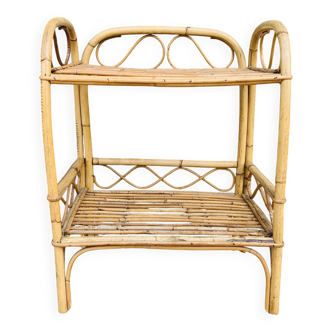 Table de chevet en rotin