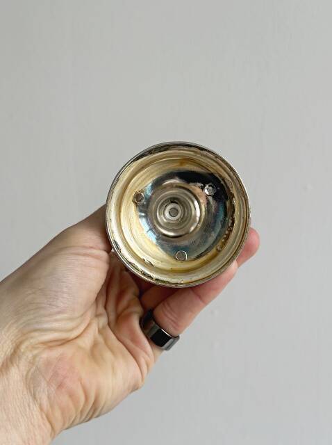 Antique metal candlesticks