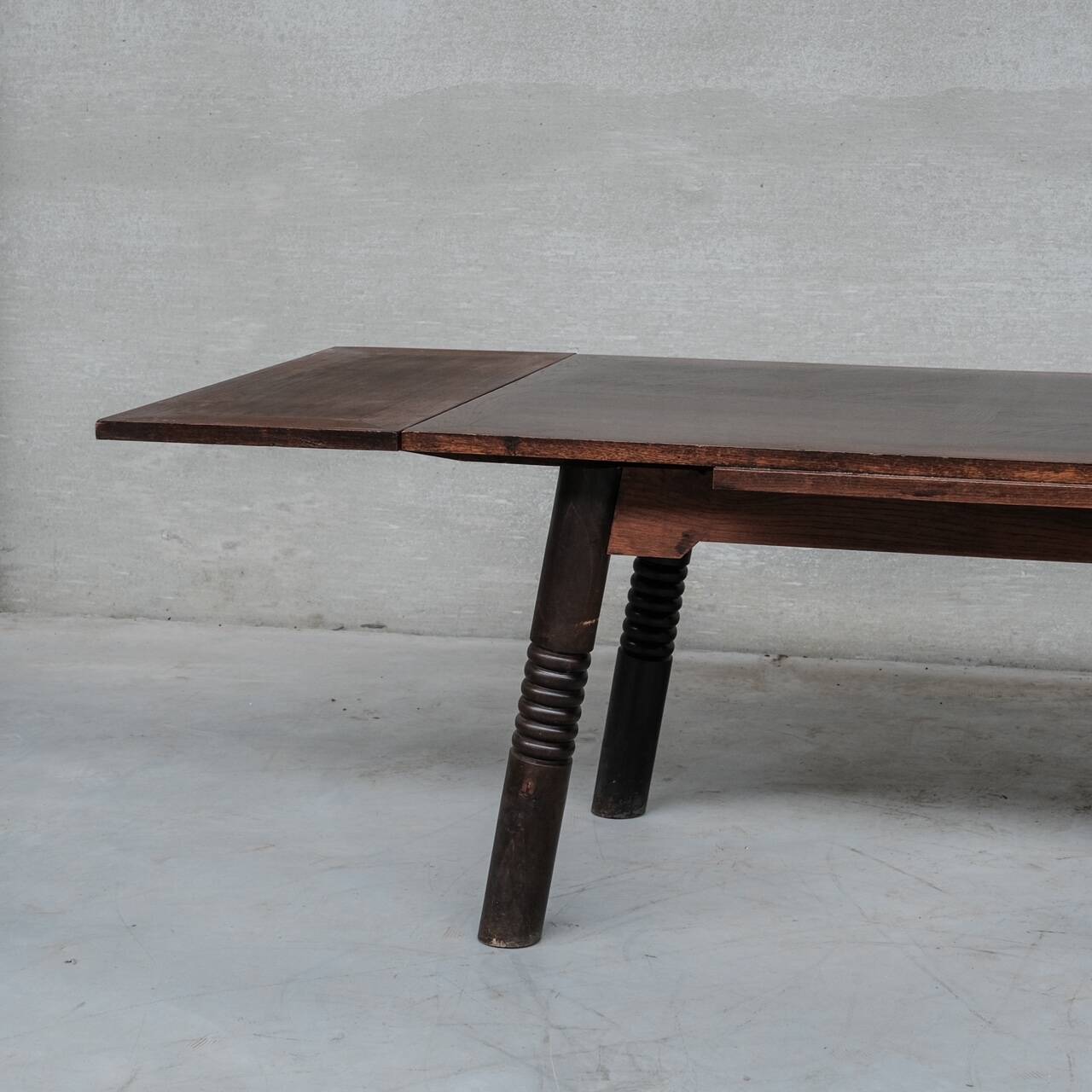 French Art Deco Oak Dining Table
