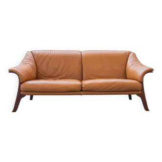 Frau sofa In cognac leather 1980/1990
