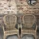 Fauteuil en rotin vintage