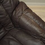 Leather swivel armchair, Danish design, 1960s, designer: H.W. Klein, manufacture: Bramin