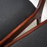 Ensemble de six chaises en palissandre, design danois, années 1960, designer : Johannes Andersen