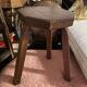 Brutalist wooden stool