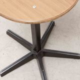 Tabouret bas en chêne et pied étoile anthracite
