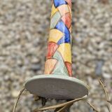 Large Harlequin Lamp Base Signed Jean-Claude Monange