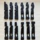 12 Carved Ebony Knife Holders in African Style