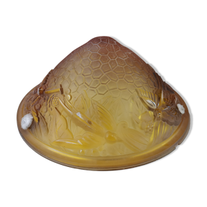 Plafonnier vasque en pâte de verre