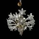 Midcentury Murano Glass Flower Chandelier by Franco Luce