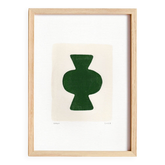 Painting on paper - abstract illustration Lou B07 signed Eawy