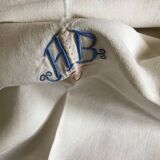 Colored striped linen tablecloth