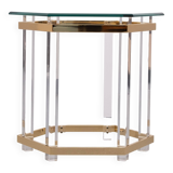 Table d'appoint en forme d'hexagone Hollywood Regency années 1970 France