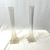 Pair of large glass soliflore vase
