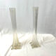Pair of large glass soliflore vase