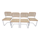 White Framed Marcel Breuer B32 Cesca chair