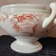 Dutch Tureen Petrus Regout Marines Series 1896 Maastricht Red Transferware