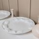 Set of 2 vintage ceramic plates - white glaze, fruit relief - Mid-Century design - Italy 1980s - decorative bowls, wedding decoration, gift