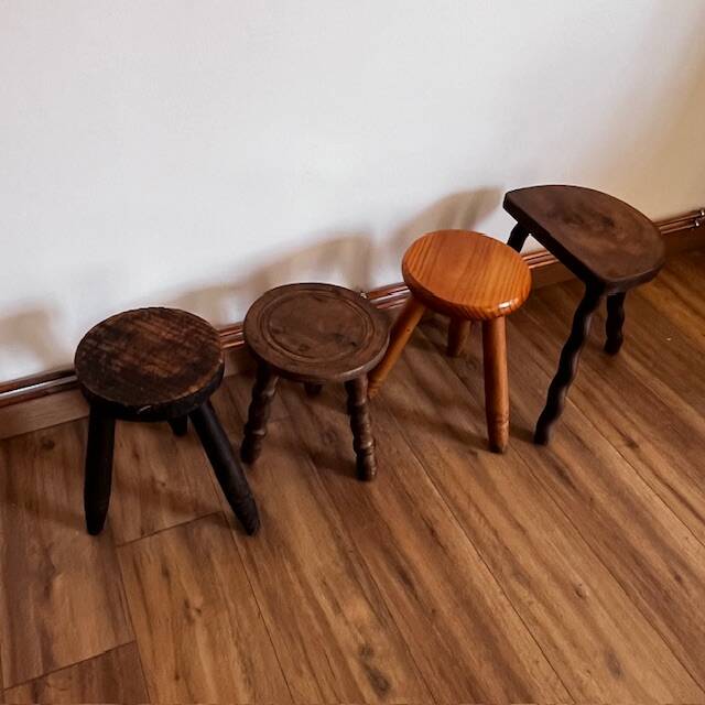 Set of 4 mismatched stools
