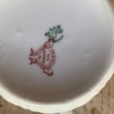 Coffee set six cups Limoges porcelain floral decoration